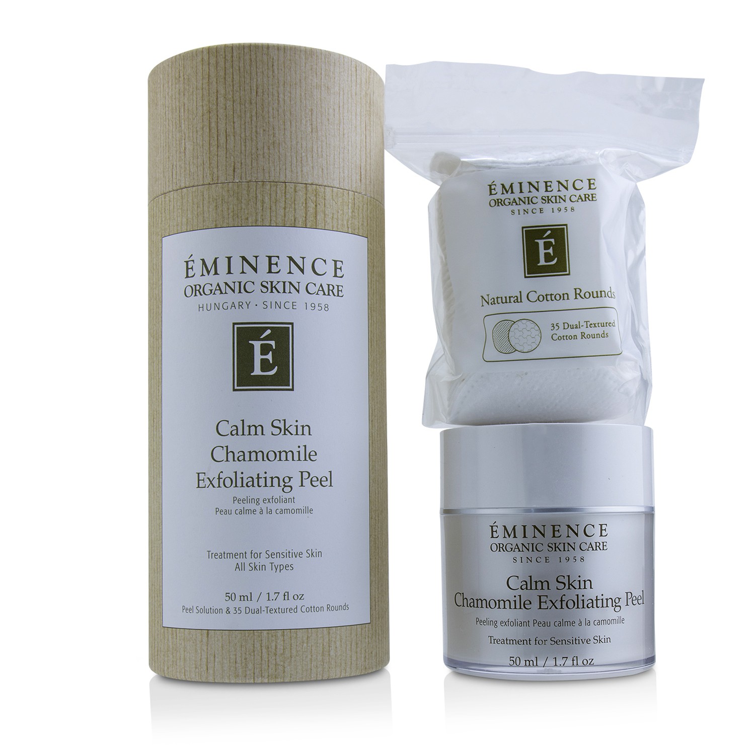 Calm Skin Chamomile Exfoliating Peel (with 35 Dual-Textured Cotton Rounds) Eminence Image